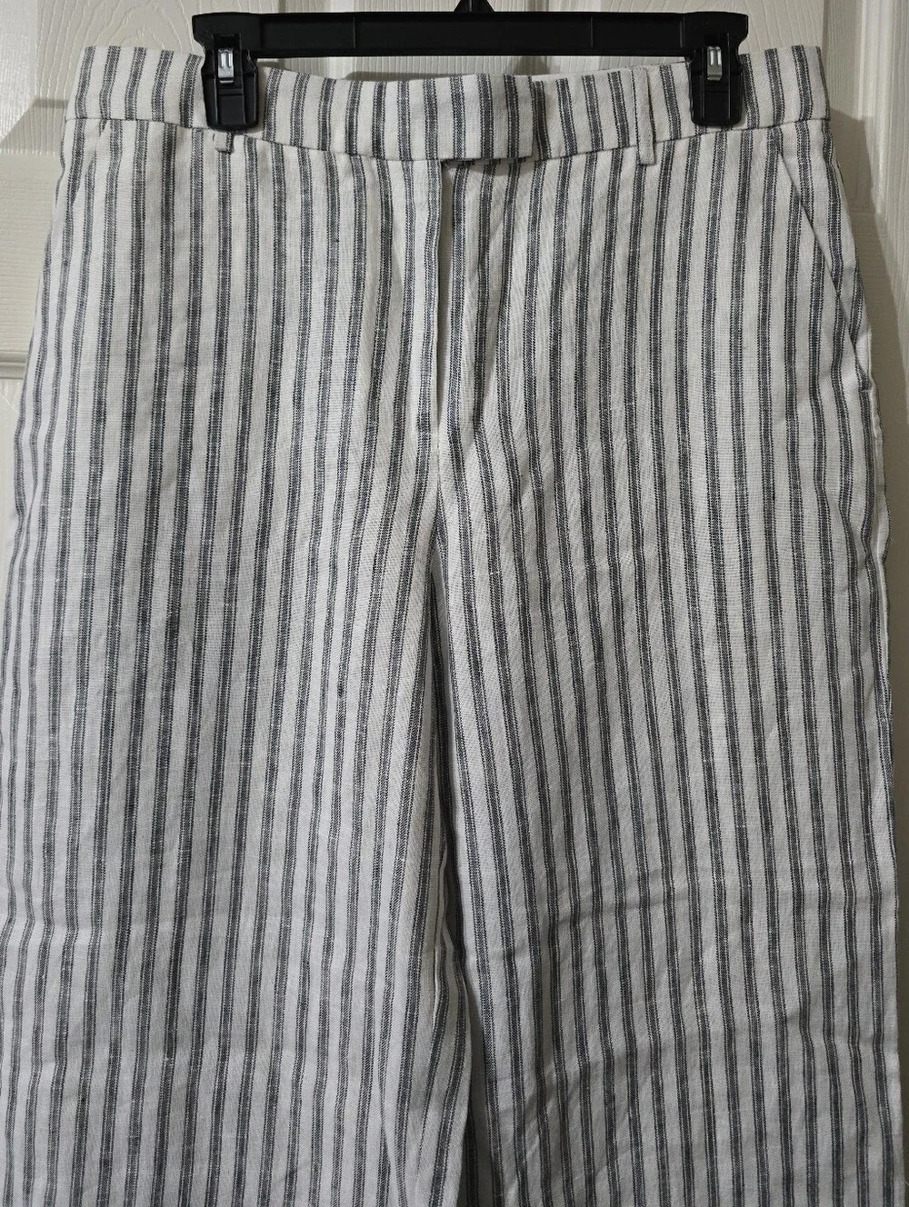 Reformation | Carter Linen Mid Rise Wide Leg Striped Trouser Pants, Sz 8, EUC! - Picture 3 of 15